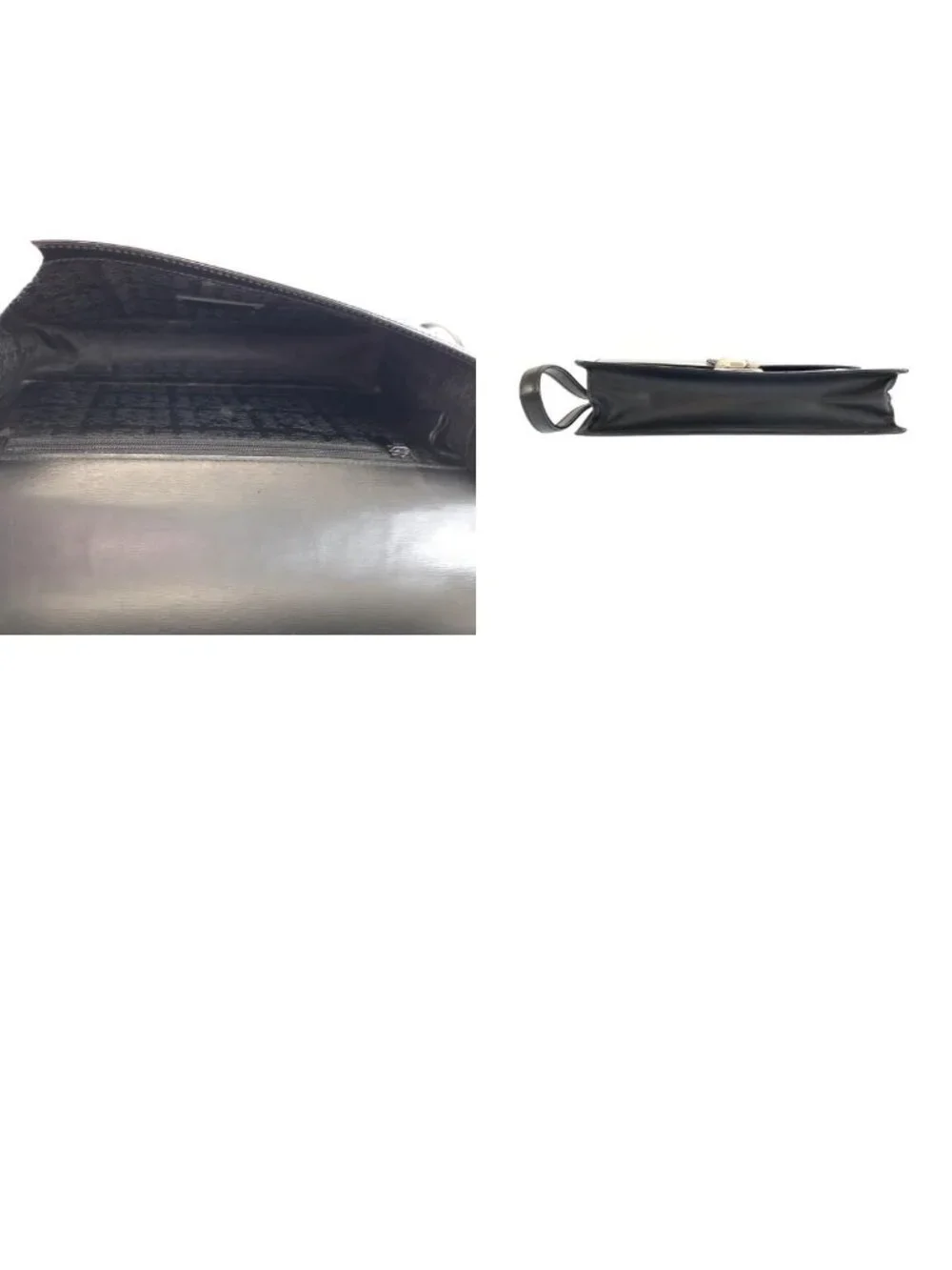 Cartier Pasha Black Silver Leather Clutch